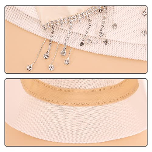 Surkat Rhinestones Bow Fodable Bucket Hat Cotton Packable Fisherman Cap Sun Hat For Women #TOP4