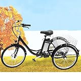OTIGA 3 Wheel Adults Electric Bike for Adults, 24 inch Electric City Bike with 12Ah Removable Lithiu