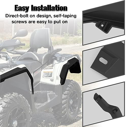 Image of Fender Flares Mud Flaps Mud Guards Heavy Duty Front Rear Extended Mud Flaps Kit Can-Am Outlander 500 570 650 800R 850 1000 Max 2013-2021 Accessorries (Replace #715001764)