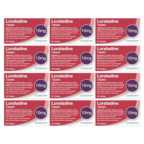 Loratadine 10mg Tablets - 12 Month Supply - Hayfever & Allergy Relief - (30x12) GSL