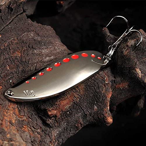 STORE99® 10g : GT bio 10g 15g 20g s lures metal spinner spoon fishing lure fly fishing hard baits with treble hook