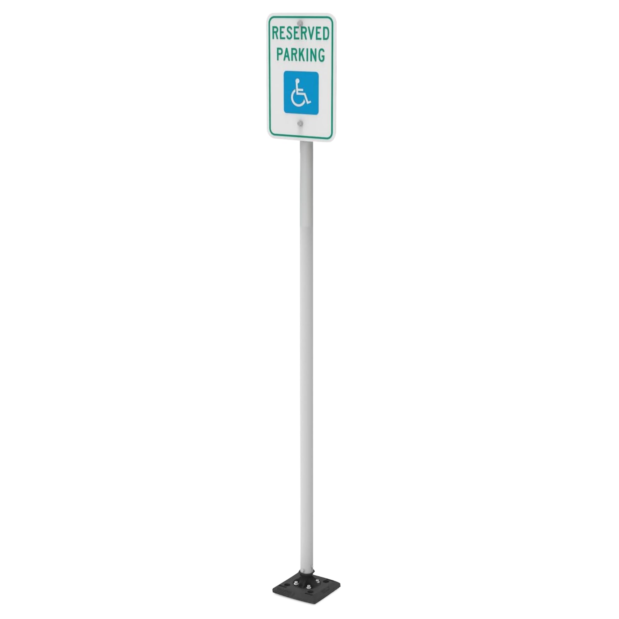 Impact Recovery - Sta-Rite Flexible Sign Post - Sign Holder - Handicap Parking Signs - Made in the USA - 102” Reserved Parking Signage