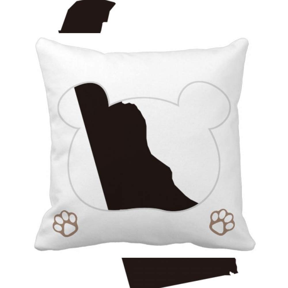 Housse de coussin carrée motif USA en textile Delaware haut de gamme