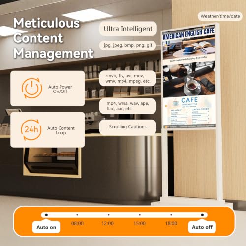 Image of 43 inch Digital Signage Kiosk Double-Sided Display | 700-Nit FHD Commercial Display, Android 11, Free Lifetime CMS, Independent Dual Screens, Remote Management