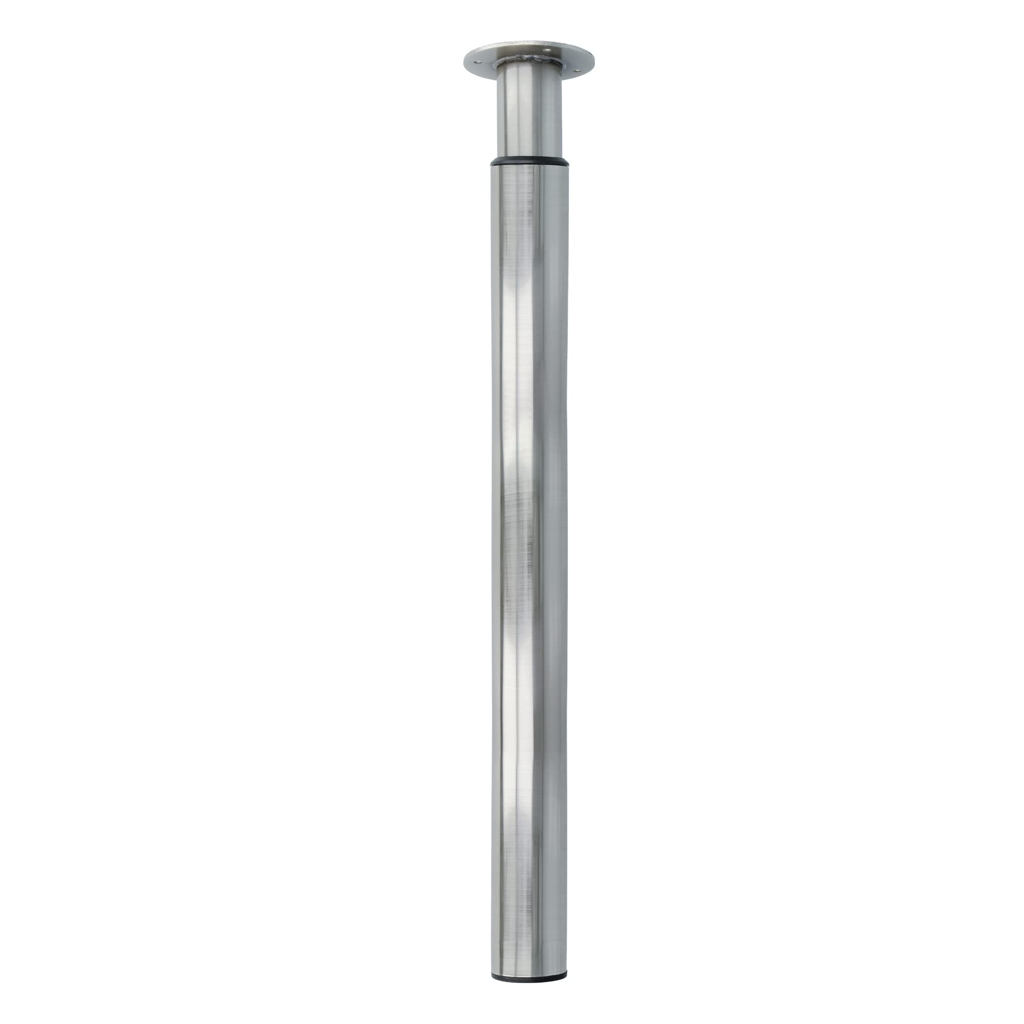 Amig - Pata Regulable de Acero Acabado en Cromado Mate Mod.16 para Mesas de Escritorio, Oficina, Cocina o Comedor con Ajuste de Altura de 300 mm | Medidas Ø60 x 700/1000 mm | Resistencia 15 kg/Pata