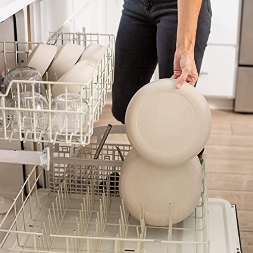 Grow Forward Premium Wheat Straw Plates And Bowls Sets - 8 Piece Unbreakable Microwave Safe Dishes - Reusable Dinnerware Sets - Bowls For Cereal, Soup, Camping, Rv - Sahara #TOP6