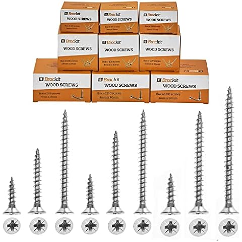Brackit Wood Screws Bulk Pack of 1200 Cover