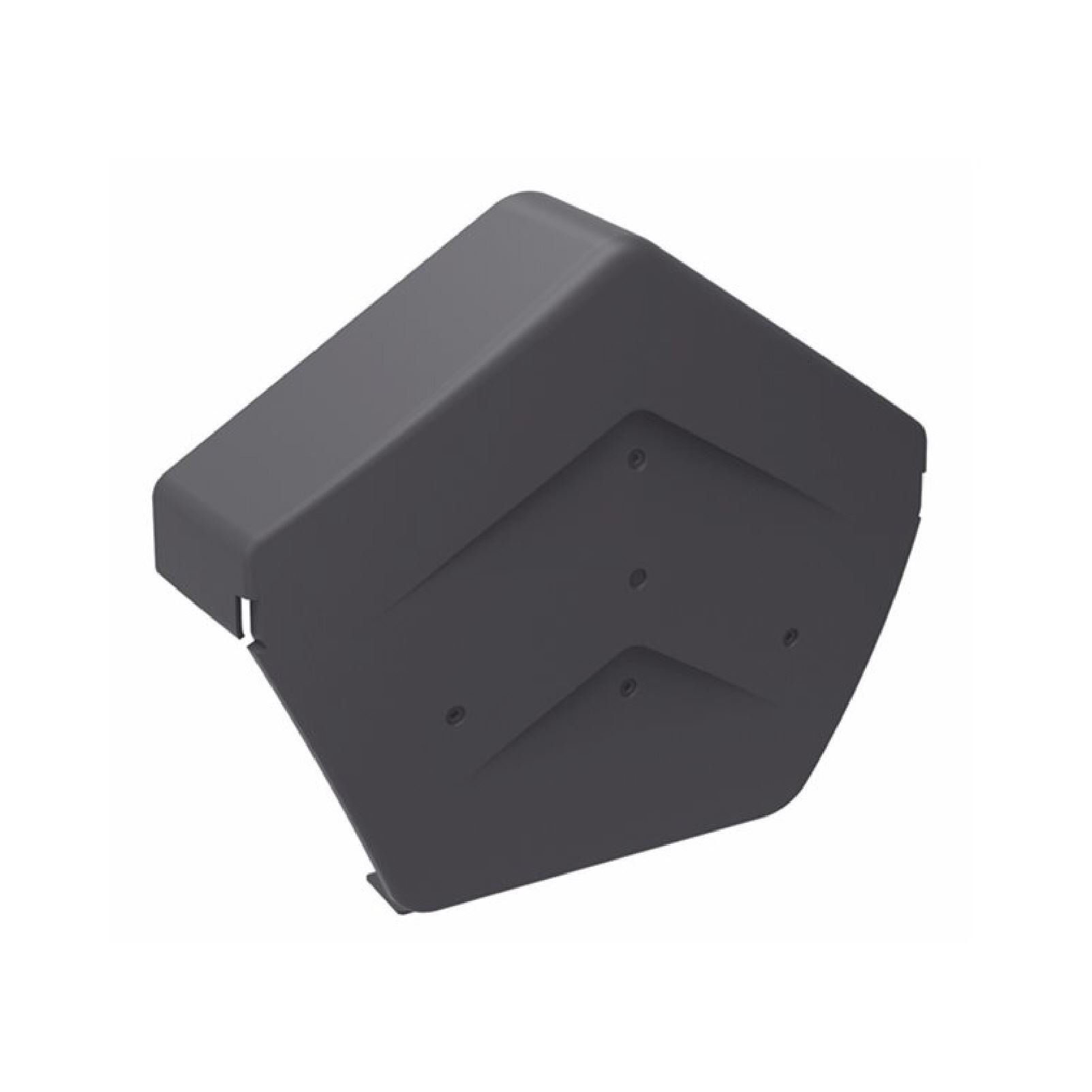 Grey Angled Ridge End Cap for Dry Verge Systems, Gable Apex Roof Tiles