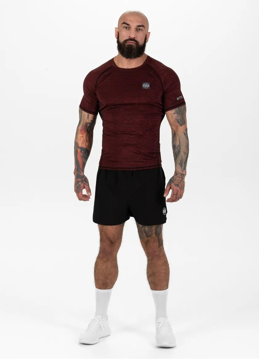 PITBULL - West Coast Sporthose Herren Kurz, Schnelltrocknende Kurze Sporthose Herren, Kurze Trainingshose Herren, Komfortabel Fitnesshose Herren, Laufhose Herren Kurz