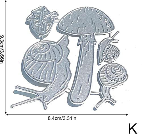Snails and Mushroom Cutting Dies for Card Making,Cutting Dies Cut Stencils for DIY Scrapbooking Photo Album Decorative Embossing Paper Dies for Card Making Templated+Cute Brooch Pin - Image 4