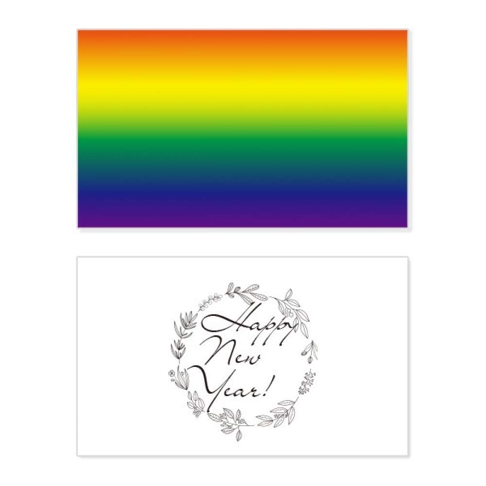 Tarjeta conmemorativa de Año Nuevo LGBT con diseño de arcoíris para felicitar las fiestas 5