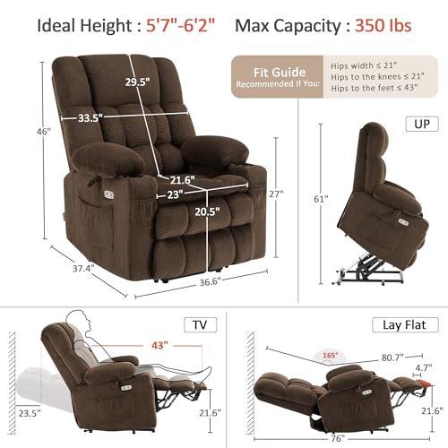 Image of MCombo Large Dual Motor Power Lift Recliner Chair for Elderly 7896