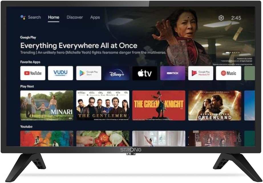 Strong SRT24HE4203 24 pollici HD Smart VIDAA TV con DVB-T2/C/S2; Wifi; H.265; 10bit; CI. Piccolo ma potente, con sistema operativo VIDAA