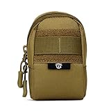 ★Molle-System: mit Molle Riemen auf der Rückseite, diese Huntvp Werkzeugtasche kann als Zubehörtasche am taktischen Rucksack, an der Brusttasche, am Gürtel/Tactical Belt, an der Weste, oder an anderer MOLLE Ausrüstung befestigt werden.