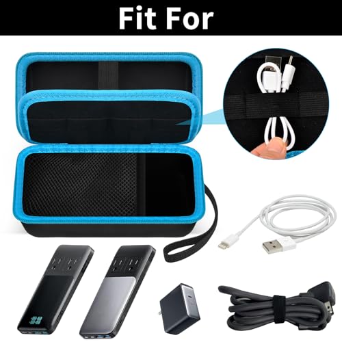 Travel Case for Anker 727/ Prime 6-in-1 USB C Charging Station (GaNPrime 101W), Power Strip Organizer Bag for Cables and Accessories - Blue (Box Only)
