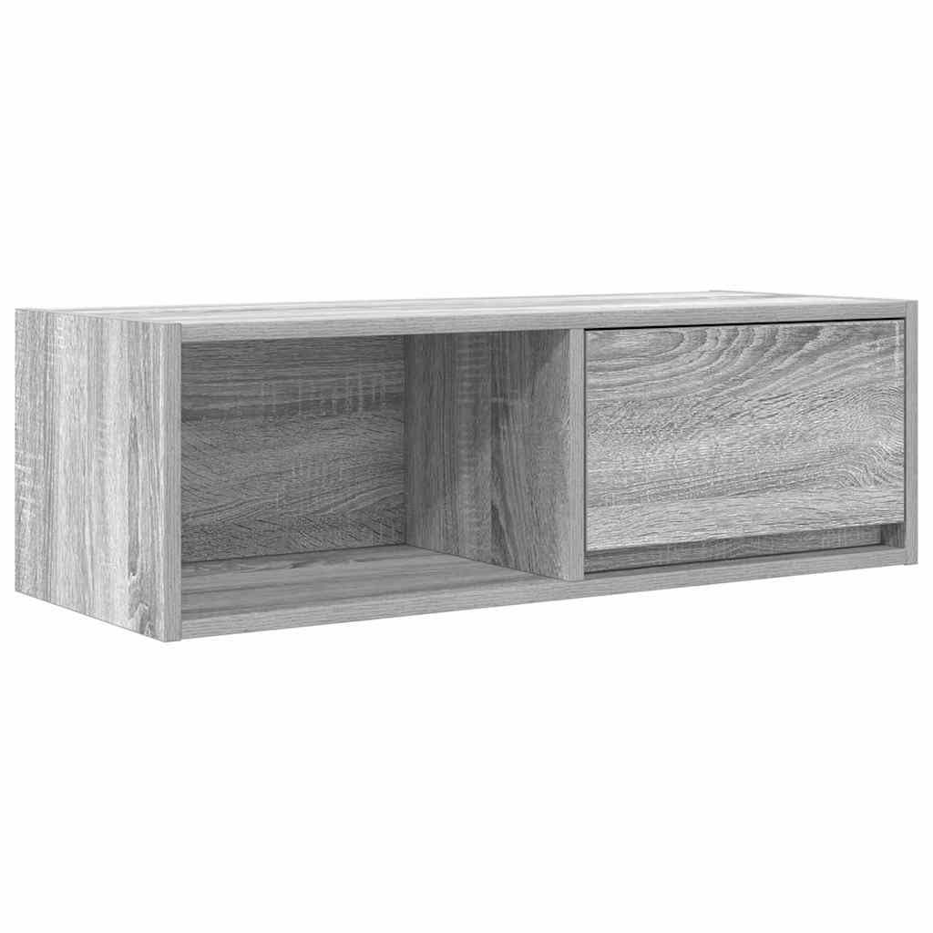 vidaXL TV Cabinet Grey Sonoma 80x31x25.5 cm Engineered Wood, TV bench, hifi cabinet, entertainment centre, TV sideboard, media cabinet, TV console