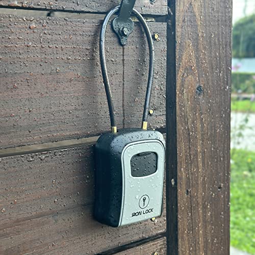 Iron Lock® Key Lock Box Portable with Removable Shackle Indoor