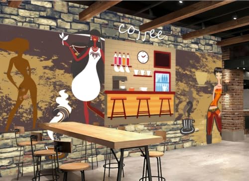 Papier peint café 3D mural idéal pour sublimer un salon de thé chic - 2