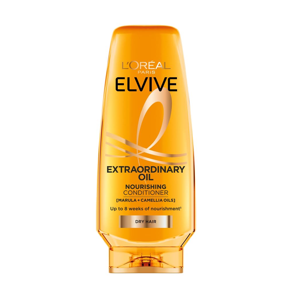 L'Oral Paris Elvive Extraordinary Oil Nourishing Conditioner, with Marula & Camellia Oils, for Dry Hair, Suitable for all hair textures, 500ml