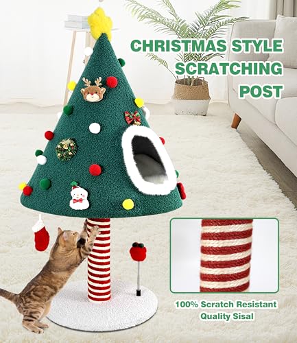 Árbol de Navidad para Gatos con Rascador y Casa miniatura 6