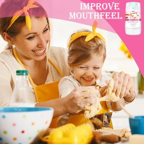 Xanthan Gum Pulver 227g - Lebensmittelqualität Xanthan für Herstellen von Speiseeis, Kuchen, Saucen, Suppen, Joghurt und Mehr, Glutenfreier Bindemittel, Vegetarier