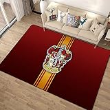 Gaoao Accessoires De Chambre Harry Potter Petit Tapis Rectangulaire Tapis De Sol Intérieur Antidérapant Harry Potter EmblèmeImpression 3D Et Teinture Harry Potter Cartoon Tapis De Dessin Animé