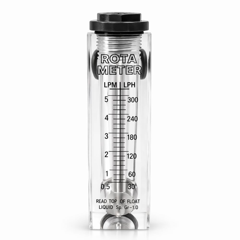 IONIX Rotameter 300 LPH Flow Rate 1/2" INCH IN OUT PANEL MOUNT-picture-15