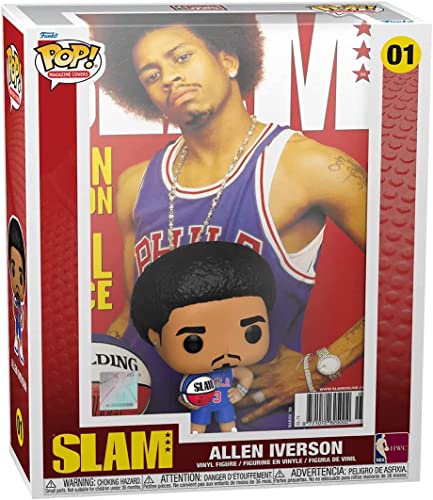 Funko Pop! NBA Cover: Slam - Allen Iverson​​ Iverson - NBA + Slam Magazine - Figura de Vinilo Coleccionable - Idea de Regalo- Mercancia Oficial - Juguetes para Niños y Adultos - Sports Fans