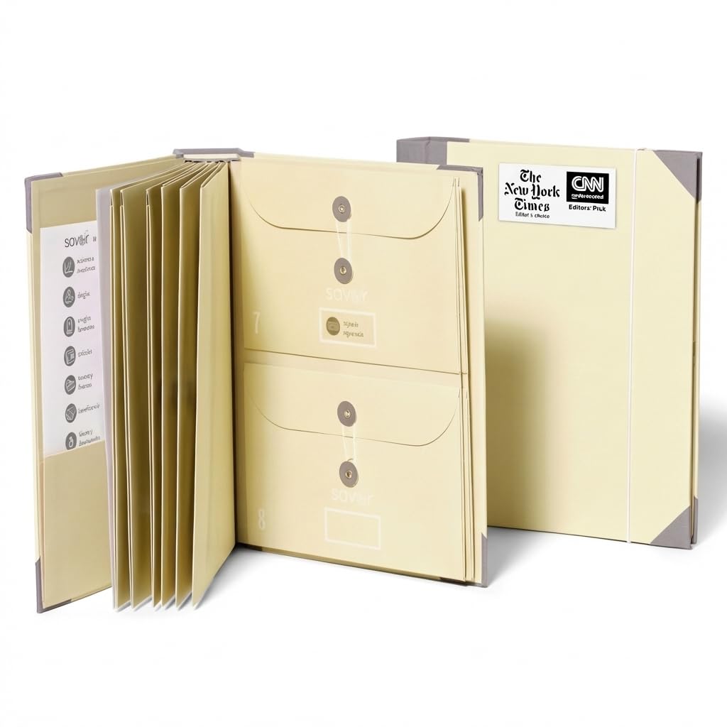 Savor |El Folio Organizador de Documentos en Español |17 millones de me Gusta en TikTok |Carpeta Expandible de Emergencia para Certificado de Nacimiento, Tarjeta de Seguridad Social, Pasaporte (Slate)