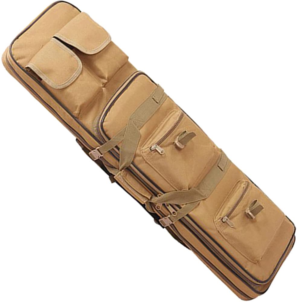 Funda Pistola,Funda Escopeta,Rifle Airsoft Bolsa TáCtica Funda para Arma 33.5/40/47 Pulgadas Acolchado con Correa De Hombro Bolsa De Transporte Vaina para Caza Disparando,85cm-Beige
