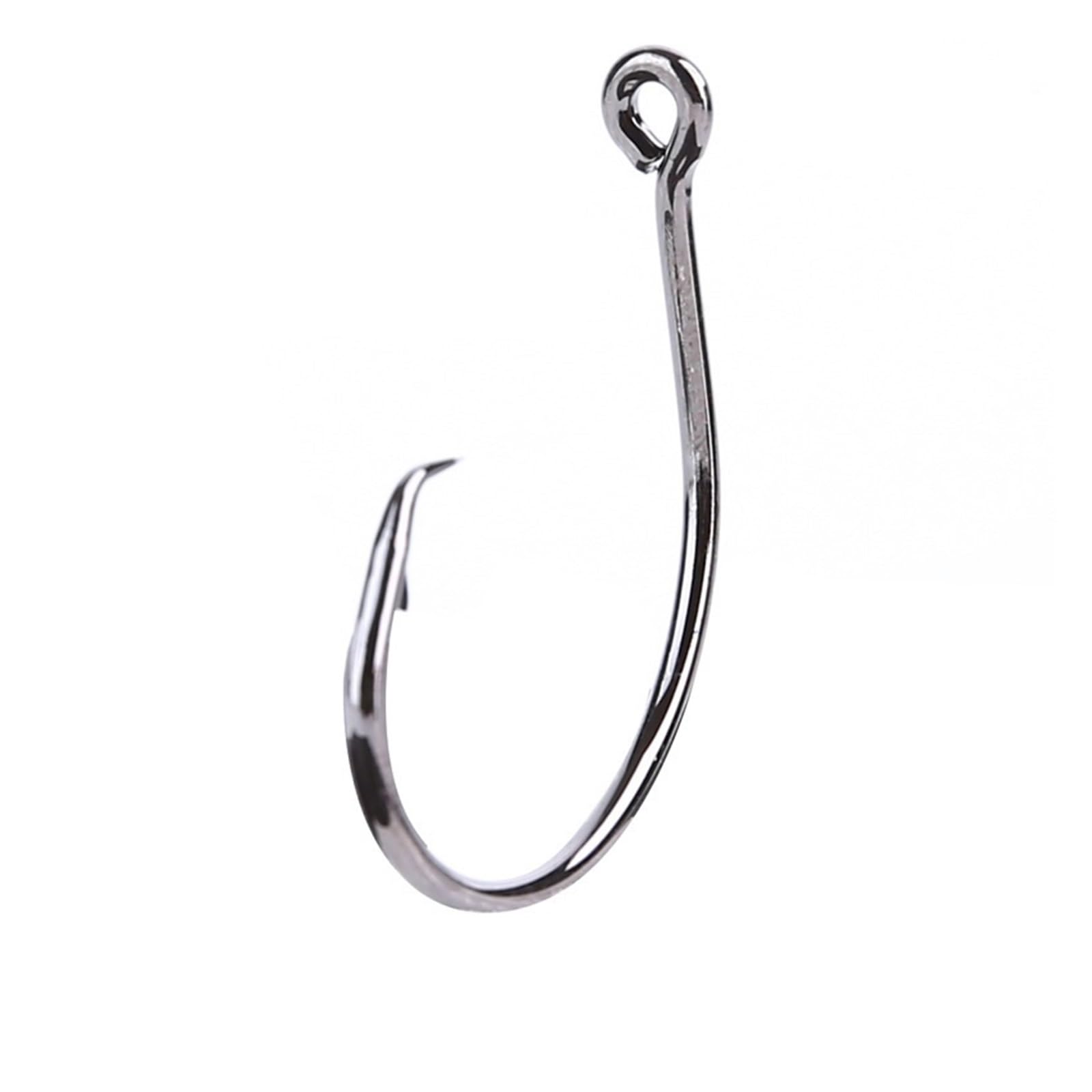 Amo da Pesca, ami da Pesca, ami da Pesca con ardiglione affilato Singolo Cerchio for Acqua salata 39951NP-BN Demon 6#-8/0 (Size : 50 (8pcs))