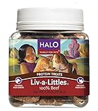 Halo Liv-a-Littles Natural Treats for Dogs and Cats, Freeze-Dried Beef Protein, 2-3/4-Ounce
