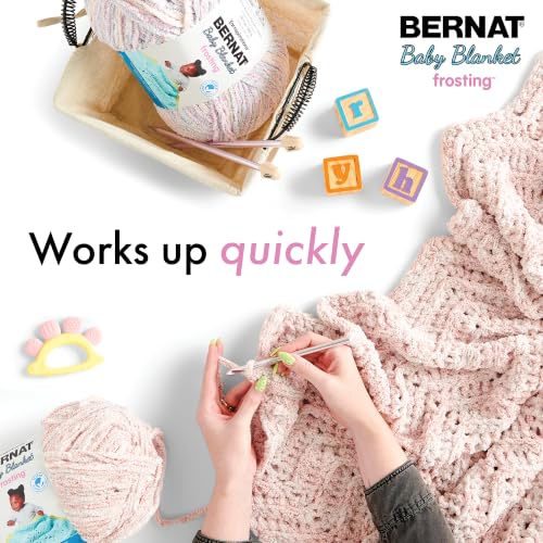 Image of Bernat Baby Blanket Frosting Meadow Yarn - 1 Pack of 10.5oz /300g - Polyester - #6 Super Bulky - 220 Yards - Knitting & Crochet
