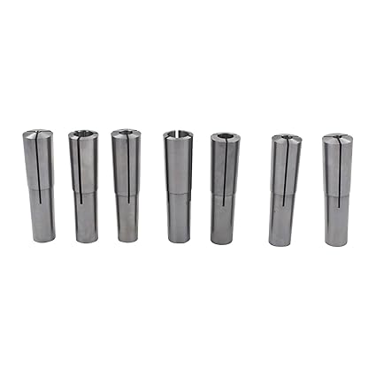 waltyotur MT2 Morse Taper Collet Set Bore Size 1/8-1/2 inch for Machining Turning 7 Pack