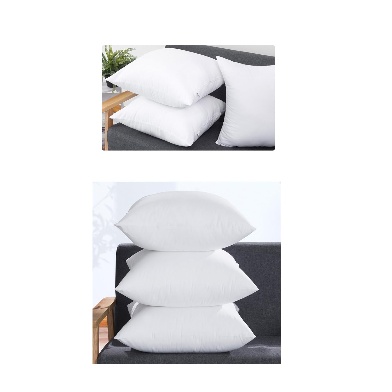 Amazon.co.jp: クッション 中身 55×55cm 2個セット ファスナー付き