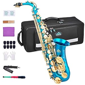 EASTROCK Blaues Altsaxophon Komplett-Set