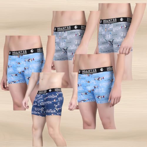 Image of Men's Nylon Stretch Printed Trunk | Ultra-Soft, Breathable Innerwear for Men | Stylish & Supportive Fit