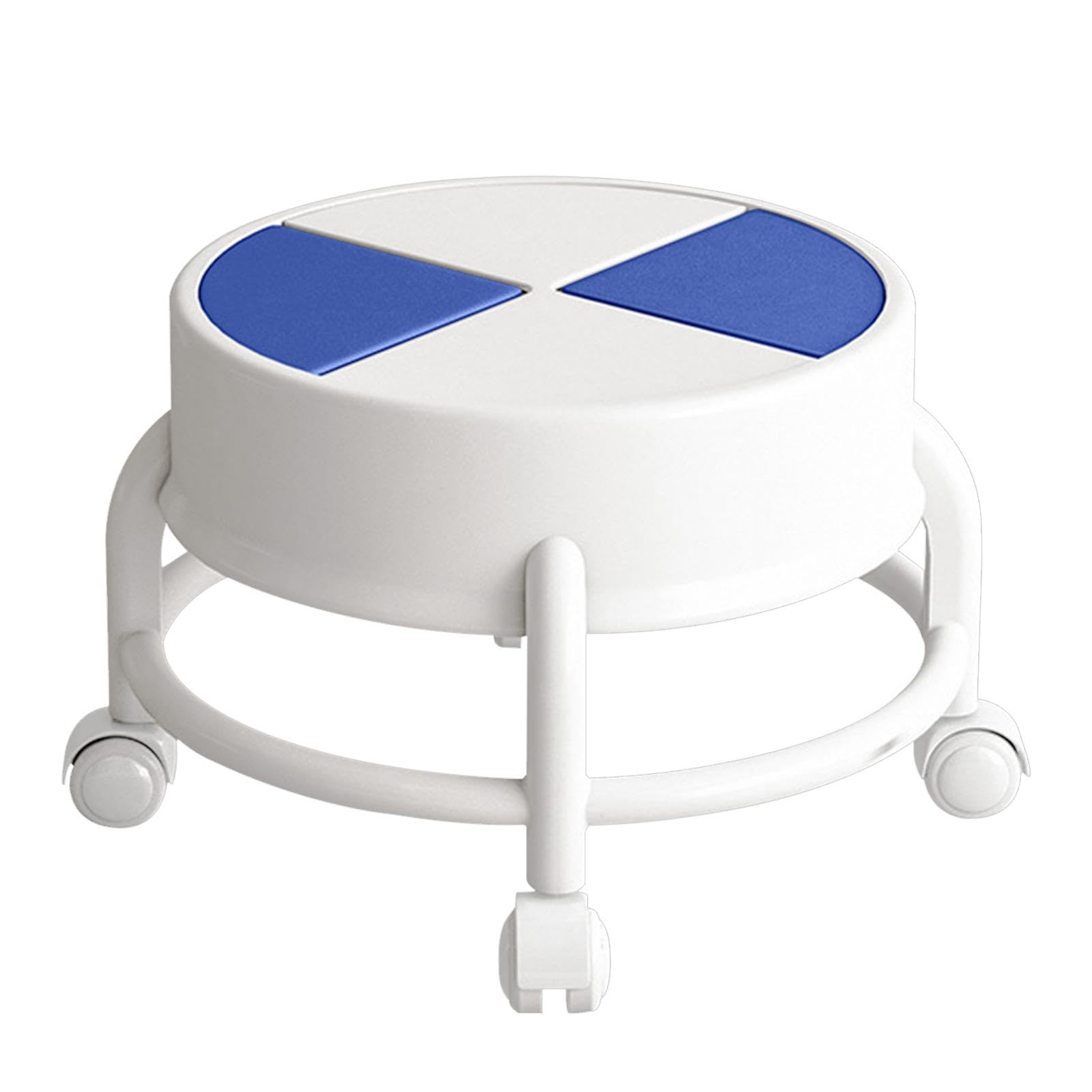 Sedia a rotelle Basso, Sgabello con ruote Basso,Sedia a rotelle bassa altezza con ruote - Sgabello a rotelle basso mobile robusto, scala con ruote girevoli a 360 ° per soggiorno