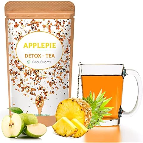 Bodyblooms detox tee zum entgiften natürliches ohne grüner tee mit Apfel und Ananas. Kräutertee/Tee lose Cover