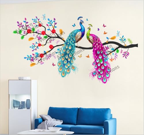 Image of Peacock Decorative Festivals & Occasions Patterns Wall Sticker Wall Decals Big Size Wall Decal Art for Baby & Kids Home (WO-202-new)