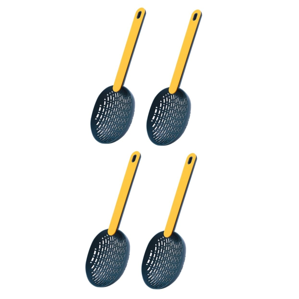 BESTonZON Fettuccine Tagliatelle 4 Pz Cucchiaio Colino Schiumarola Forata Colapasta Di Di Pasta Scanalati Colino Per Spaghetti in Con Manico Multiuso Addominali