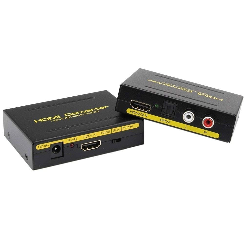 1Goal HDMI Audio Extractor Converter,Ozvavzk 4K HDMI to HDMI + SPDIF(Optical/Toslink)+RCA(L/R) Stereo Analog Outputs Video Audio Converter for Ruku,Chromecast,Blu-ray Player,Cable Box,Fire TV,Apple TV (B0CK86ZQBD) Amazon Price History, Amazon Price Tracker