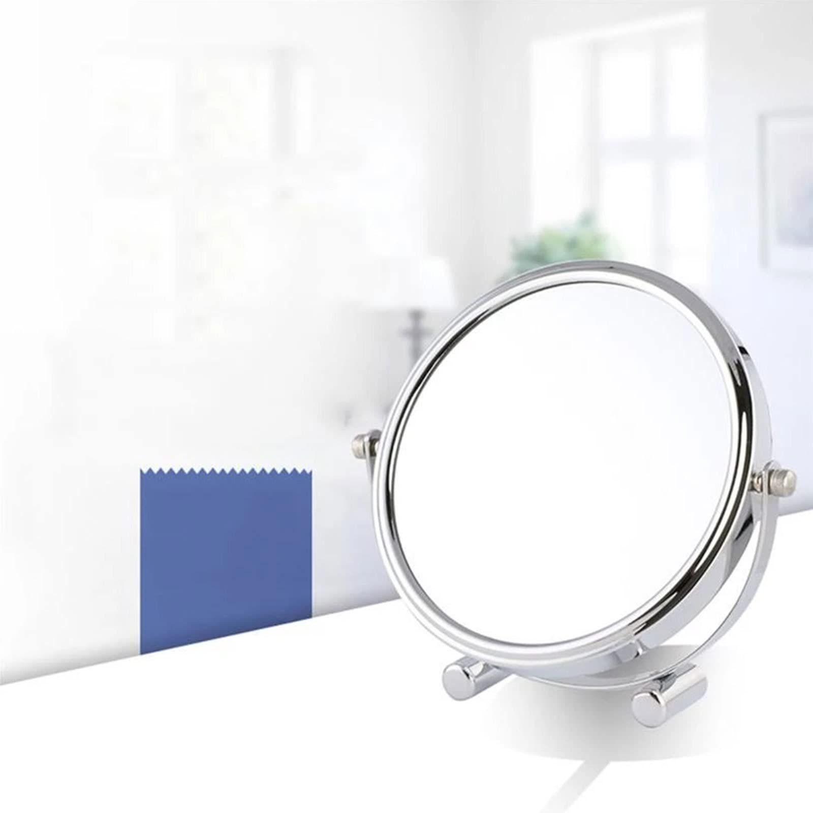 1x / 7x powiększające lusterko do makijażu na biurko dwustronne lustro stołowe obrotowe 360 °, kompaktowe lusterko do makijażu podróżnego, przenośne wolnostojące lustro do kosmetyków