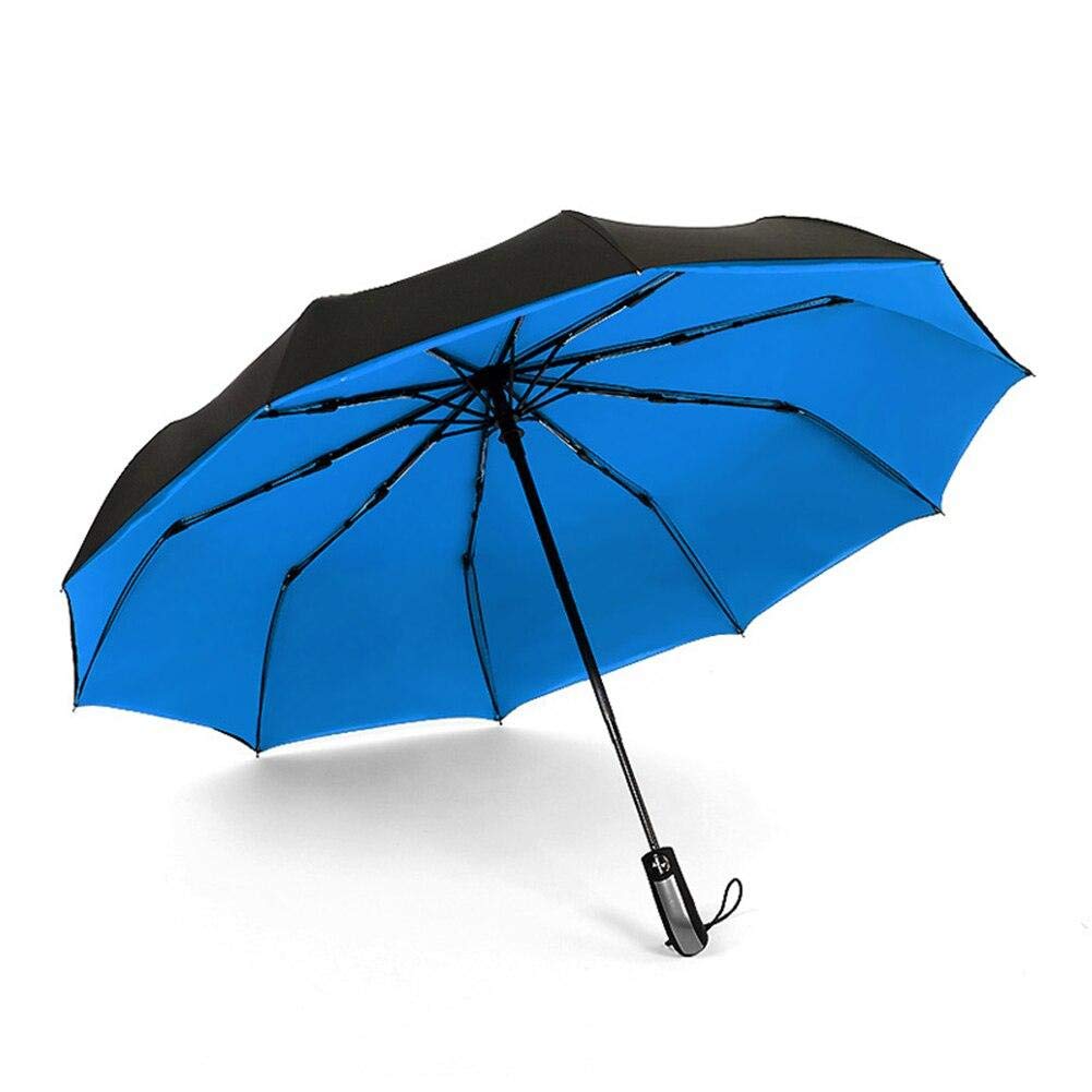 UWEKMQP Folding Fully Automatic Umbrella for Men's Car Luxury Wanyang Umbrella Large Windbreak Umbrella for Men's Black Coated Umbrella