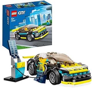 LEGO 60383 City Electric Sports Car Toy for 5 Plus Years Old Boys and Girls, Race Car for Kids Set with Racing Driver Minifigure, Building Toys