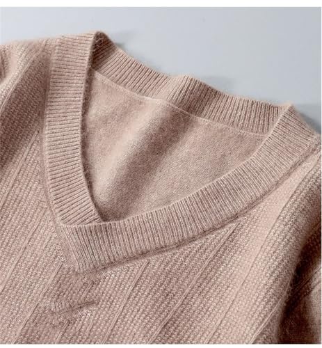 Men's Wool Blend V Neck Sweater Lightweight Long Sleeve Slim Fit Knit Pullover Business Casual Sweater2