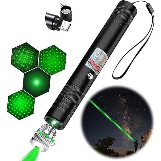 Bhatla Stores Rechargeable Green Laser Torch Light | Laser Beam Pointer Projection | Multipurpose Green Laser Light | Pen Laser | Best Laser Point for Party Disco Night Presentation