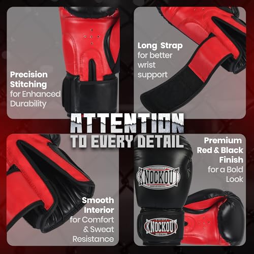 Guantes de boxeo unisex para entrenamiento de kickboxing y muay thai 4