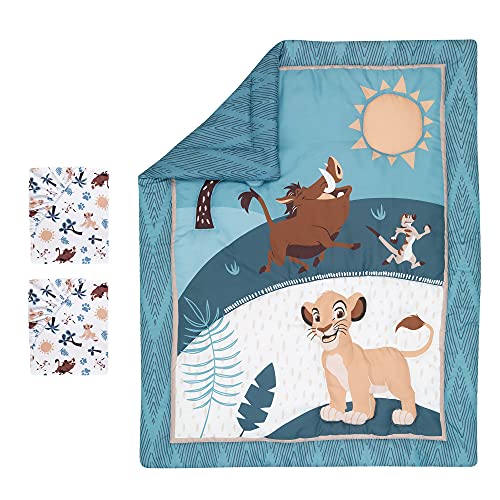 Lambs & Ivy (Lamcr) Lion King Adventure 3-Piece Mini Crib Bedding Set, Blue (790020) #TOP7