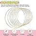 Sratte 24 Pcs Metal Floral Hoop Macrame Gold Rings Hoops Bulk for Crafts Circle for DIY Wedding Birthday Wreath, Dream Catchers, Wedding Wall Hanging Decor (10 Inch)
